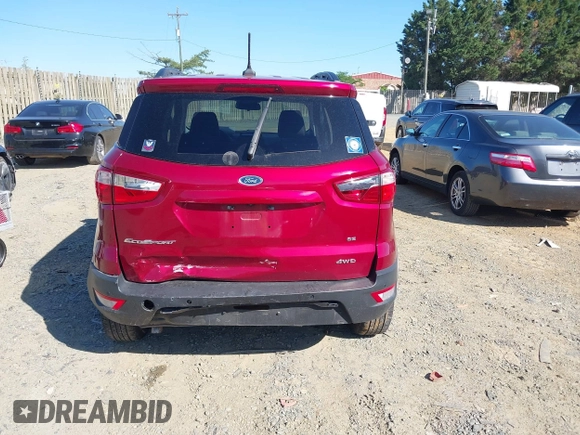 2021 Ford EcoSport SE with VIN MAJ6S3GL6MC406378, listed as a IAAI auction lot 42270108 with 66,637 mi miles and . Bid and sale history available at DreamBid. Image 16.