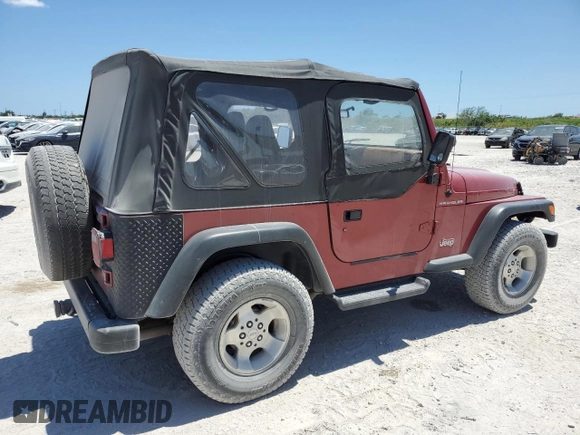 1998 Jeep Wrangler SE with VIN 1J4FY29P8WP805107, listed as a Copart auction lot 53324475 with 156,831 mi miles and Salvage Title. Bid and sale history available at carsss.com. Image 3.