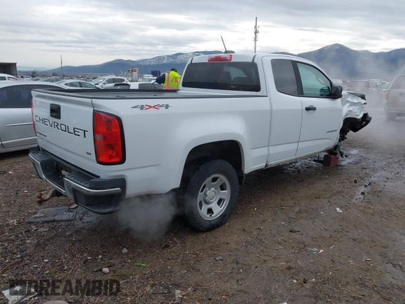 2021 Chevrolet Colorado 4WD Work Truck with VIN 1GCHTBEN2M1141579, listed as a IAAI auction lot 41056743 with 74,630 mi miles. Bid and sale history available at carsss.com. Image 4.