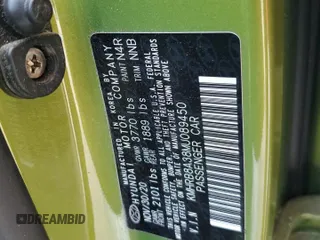 2021 Hyundai Venue SE z VIN KMHRB8A38MU089450, wystawiony jako Copart lot #51319155 z przebiegiem Nie podano mil oraz Szkoda całkowita • Salvage title. Historia ofert i sprzedaży dostępna na DreamBid. Obrazek 13.