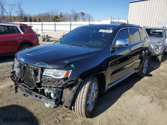 2014 Jeep Grand Cherokee Summit with VIN 1C4RJFJT4EC406899, listed as a Copart auction lot 42799245 with 168,575 mi miles and Salvage Title. Bid and sale history available at carsss.com. Image 1.