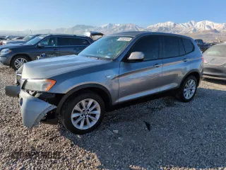 2013 BMW X3 xDrive28i with VIN 5UXWX9C55D0D08550, listed as a Copart auction lot 43002315 with 158,201 mi miles and Salvage Title. Bid and sale history available at carsss.com. Image 1.