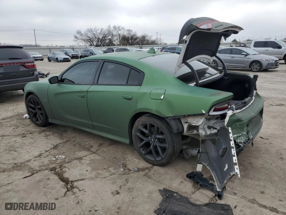 2019 Dodge Charger R/T with VIN 2C3CDXCTXKH633124, listed as a Copart auction lot 43935055 with 106,184 mi miles and Salvage Title. Bid and sale history available at carsss.com. Image 2.