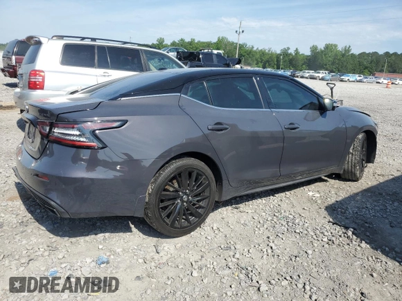 2021 Nissan Maxima Platinum with VIN 1N4AA6FV2MC506186, listed as a Copart auction lot 57723165 with 74,222 mi miles and Salvage title. Bid and sale history available at DreamBid. Image 3.