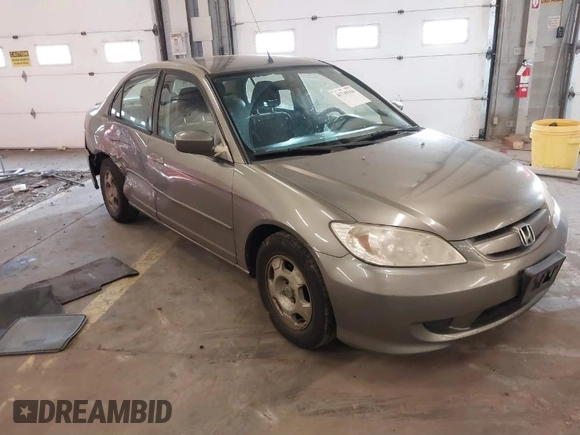 2005 Honda Civic with VIN JHMES96685S023276, listed as a IAAI auction lot 41749104 with 358,387 mi miles and . Bid and sale history available at DreamBid. Image 1.