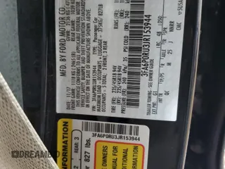 2018 Ford Fusion Hybrid Titanium with VIN 3FA6P0RU3JR153944, listed as a Copart auction lot 50405545 with 170,931 mi miles and Salvage Title. Bid and sale history available at carsss.com. Image 12.