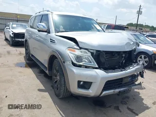 2017 Nissan Armada SV with VIN JN8AY2NDXH9003665, listed as a IAAI auction lot 42426924 with 68,713 mi miles and . Bid and sale history available at DreamBid. Image 1.