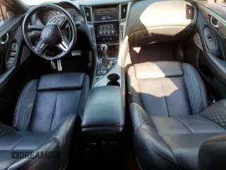2019 Infiniti Q50 RED SPORT 400 with VIN JN1FV7AP7KM760554, listed as a Copart auction lot 83798944 with 76,401 mi miles and Salvage Title. Bid and sale history available at carsss.com. Image 8.