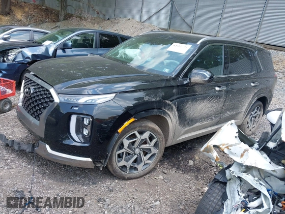 2022 Hyundai Palisade Calligraphy z VIN KM8R7DHE9NU463194, wystawiony jako IAAI lot #42415775 z przebiegiem 54 542 mil mil oraz . Historia ofert i sprzedaży dostępna na DreamBid. Obrazek 2.