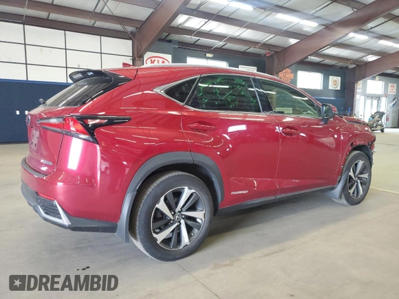 2020 Lexus NX 300h with VIN JTJGJRDZ2L5005228, listed as a Copart auction lot 60477955 with 59,587 mi miles and Salvage title. Bid and sale history available at DreamBid. Image 3.