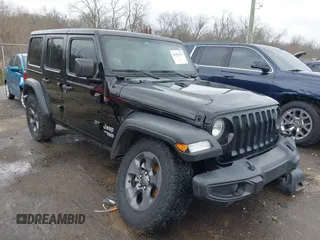 2020 Jeep Wrangler Unlimited Sport S with VIN 1C4HJXDN9LW126762, listed as a IAAI auction lot 41702275 with 98,582 mi miles. Bid and sale history available at carsss.com. Image 1.