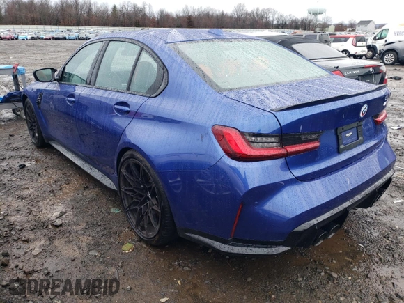 2023 BMW M3 with VIN WBS53AY05PFN27944, listed as a Copart auction lot 77215853 with 5,056 mi miles. Bid and sale history available at carsss.com. Image 2.