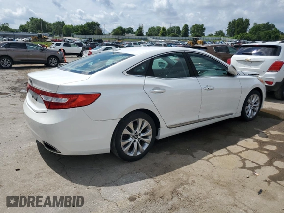 2012 Hyundai Azera z VIN KMHFG4JG6CA153582, wystawiony jako Copart lot #64809485 z przebiegiem 79 425 mil mil oraz Czysty tytuł • Clean title. Historia ofert i sprzedaży dostępna na DreamBid. Obrazek 3.