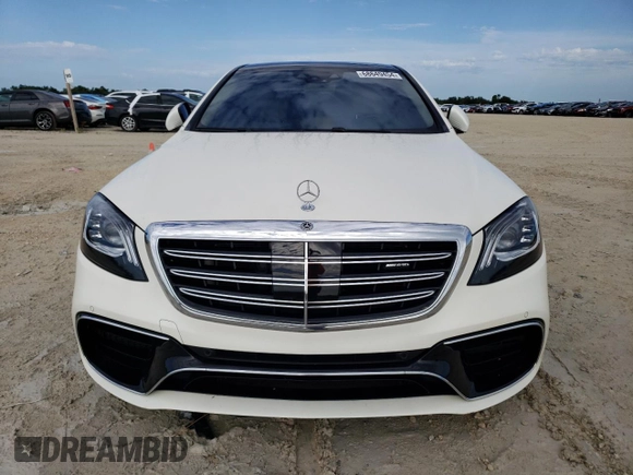 2019 Mercedes-Benz S-Class AMG S 63 with VIN WDDUG8JB2KA491718, listed as a Copart auction lot 68649454 with 34,414 mi miles and Non Repairable. Bid and sale history available at carsss.com. Image 5.