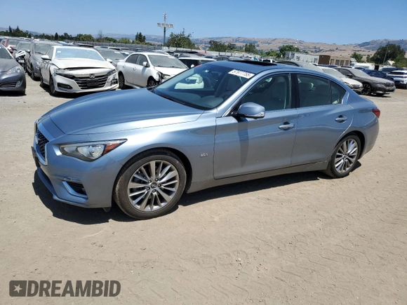 2018 Infiniti Q50 Luxe с VIN JN1EV7AP2JM354613, выставлен на аукционе Copart как лот 57977755 с пробегом 45 396 миль миль и Списание • Salvage title. История ставок и продаж доступна на DreamBid. Изображение 1.