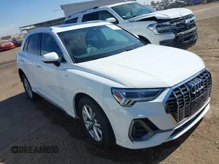 2023 Audi Q3 S line Premium with VIN WA1DECF38P1122125, listed as a IAAI auction lot 41627017 with 28,747 mi miles. Bid and sale history available at carsss.com. Image 1.