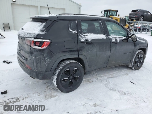 2018 Jeep Compass Latitude with VIN 3C4NJDBB0JT493661, listed as a Copart auction lot 88695545 with 89,046 mi miles and Salvage Title. Bid and sale history available at DreamBid. Image 3.