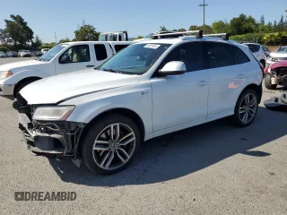 2014 Audi SQ5 Premium Plus with VIN WA1CGAFP2EA034858, listed as a Copart auction lot 53481924 with 107,632 mi miles and Salvage Title. Bid and sale history available at carsss.com. Image 1.