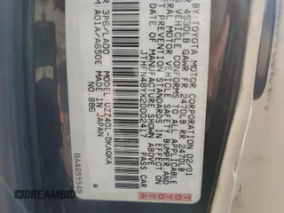 2002 Lexus SC 430 с VIN JTHFN48YX20002417, выставлен на аукционе Copart как лот 59401805 с пробегом Не указан миль и На запчасти • Non repairable. История ставок и продаж доступна на DreamBid. Изображение 12.
