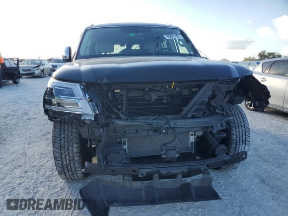 2023 Nissan Armada Platinum with VIN JN8AY2DA4P9404361, listed as a Copart auction lot 80467804 with 8,026 mi miles and Salvage Title. Bid and sale history available at carsss.com. Image 4.