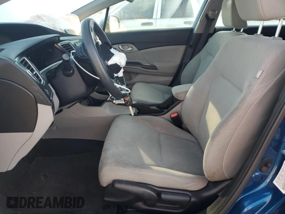 2013 Honda Civic LX with VIN 19XFB2F59DE040948, listed as a Copart auction lot 52845595 with 75,685 mi miles and Non Repairable. Bid and sale history available at DreamBid. Image 7.