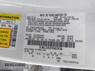2015 Lincoln MKZ с VIN 3LN6L2JK2FR603436, выставлен на аукционе IAAI как лот 41598218 с пробегом 107 059 миль миль и . История ставок и продаж доступна на DreamBid. Изображение 9.