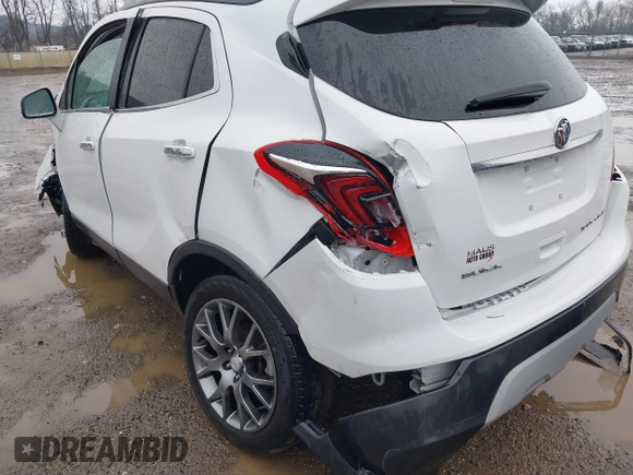 2018 Buick Encore Sport Touring with VIN KL4CJ1SB3JB683195, listed as a IAAI auction lot 41672834 with 19,037 mi miles. Bid and sale history available at carsss.com. Image 17.
