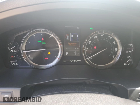 2020 Lexus LX 570 with VIN JTJDY7AX3L4320650, listed as a Copart auction lot 57576655 with 82,762 mi miles and Salvage title. Bid and sale history available at DreamBid. Image 9.
