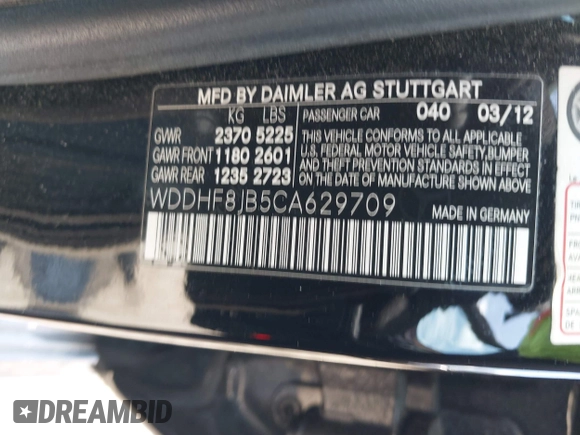 2012 Mercedes-Benz E 350 Luxury z VIN WDDHF8JB5CA629709, wystawiony jako IAAI lot #42502808 z przebiegiem 109 527 mil mil oraz . Historia ofert i sprzedaży dostępna na DreamBid. Obrazek 9.