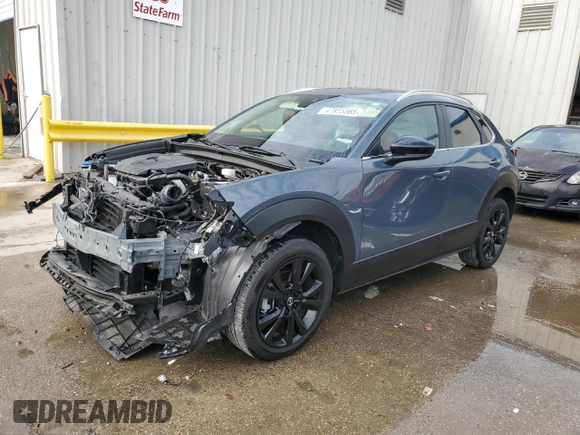 2023 Mazda CX-30 S Carbon Edition with VIN 3MVDMBCM9PM573338, listed as a Copart auction lot 47955565 with 19,814 mi miles and Salvage Title. Bid and sale history available at DreamBid. Image 1.