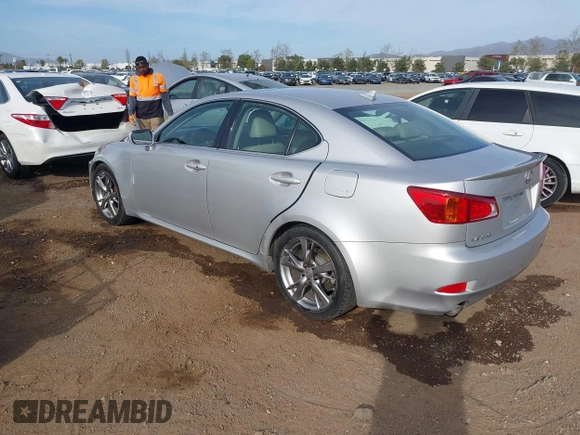 2009 Lexus IS 250 with VIN JTHBK262495105372, listed as a IAAI auction lot 41734031 with 244,111 mi miles. Bid and sale history available at carsss.com. Image 3.
