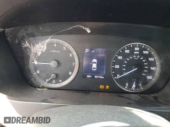 2016 Hyundai Sonata 2.4L with VIN 5NPE24AF6GH401835, listed as a Copart auction lot 44062895 with 90,710 mi miles and Salvage Title. Bid and sale history available at carsss.com. Image 9.