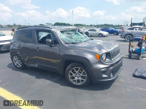 2019 Jeep Renegade Latitude with VIN ZACNJABB0KPK03648, listed as a IAAI auction lot 42324860 with 59,313 mi miles and . Bid and sale history available at DreamBid. Image 1.