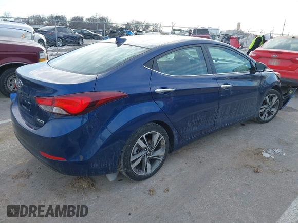 2015 Hyundai Elantra SE z VIN 5NPDH4AE0FH630351, wystawiony jako IAAI lot #41405235 z przebiegiem 122 199 mil mil oraz . Historia ofert i sprzedaży dostępna na DreamBid. Obrazek 4.
