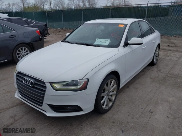2013 Audi A4 Premium Plus with VIN WAUFFAFL0DN027172, listed as a IAAI auction lot 41996893 with 231,809 mi miles. Bid and sale history available at carsss.com. Image 6.