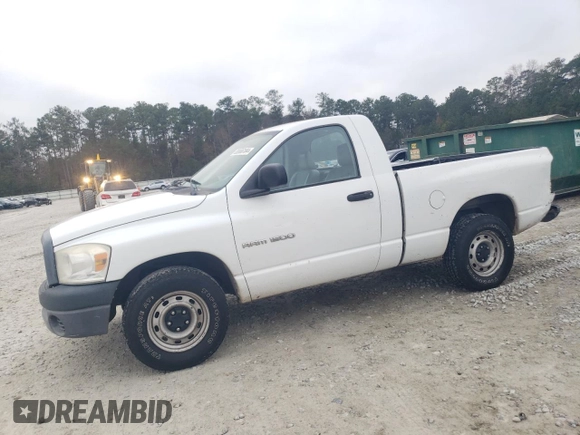 2007 Dodge 1500 ST with VIN 1D7HA16K47J603266, listed as a Copart auction lot 85806184 with 284,361 mi miles and Salvage Title. Bid and sale history available at carsss.com. Image 1.