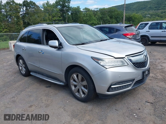 2014 Acura MDX Advance with VIN 5FRYD4H81EB038983, listed as a IAAI auction lot 40151615 with 192,839 mi miles and . Bid and sale history available at DreamBid. Image 1.