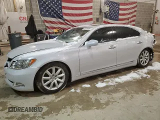 2008 Lexus LS 460 LWB with VIN JTHGL46F385029143, listed as a Copart auction lot 46165905 with 0 mi miles and Salvage Title. Bid and sale history available at carsss.com. Image 1.