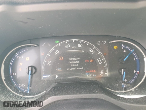 2023 Toyota RAV4 Hybrid LE with VIN JTMLWRFV8PD200078, listed as a Copart auction lot 57490185 with 67,321 mi miles and Salvage title. Bid and sale history available at DreamBid. Image 9.