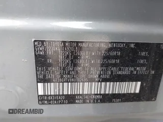 2022 Toyota RAV4 Hybrid XLE Premium with VIN 4T3B6RFV8NU102695, listed as a IAAI auction lot 42385078 with 35,614 mi miles and . Bid and sale history available at DreamBid. Image 9.
