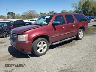 2008 Chevrolet Suburban LTZ with VIN 3GNFC16058G279202, listed as a Copart auction lot 49481725 with 286,774 mi miles and Salvage title. Bid and sale history available at DreamBid. Image 1.