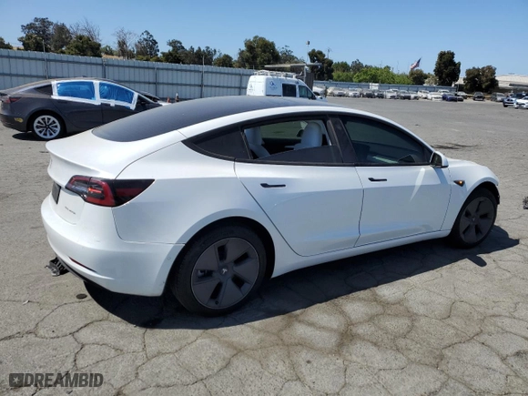 2022 Tesla Model 3 Long Range with VIN 5YJ3E1EB9NF179033, listed as a Copart auction lot 58272654 with 25,314 mi miles and Salvage Title. Bid and sale history available at carsss.com. Image 3.