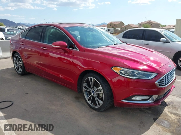 2017 Ford Fusion Titanium with VIN 3FA6P0K98HR207447, listed as a IAAI auction lot 42422213 with 59,549 mi miles and . Bid and sale history available at DreamBid. Image 1.
