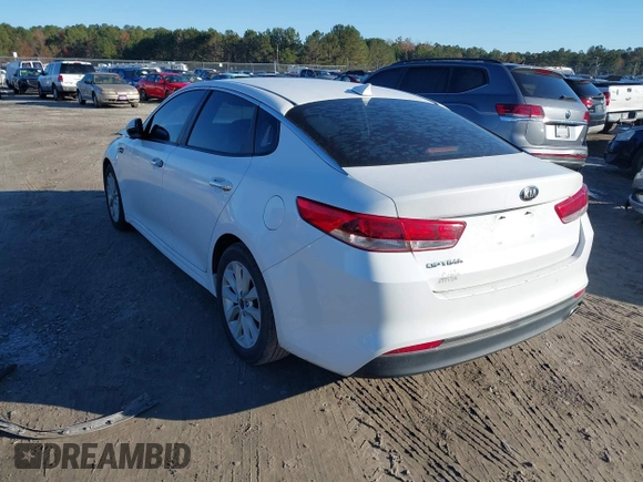2016 Kia Optima LX with VIN 5XXGT4L36GG005859, listed as a IAAI auction lot 41053277 with 127,783 mi miles. Bid and sale history available at carsss.com. Image 3.