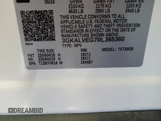 2024 GMC Terrain SLT with VIN 3GKALVEG7RL365360, listed as a Copart auction lot 62991555 with 19,391 mi miles and Clean title. Bid and sale history available at DreamBid. Image 14.