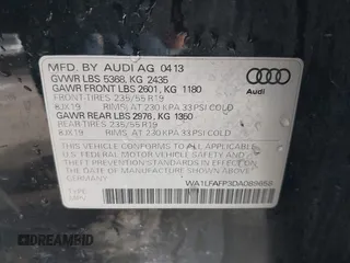 2013 Audi Q5 Premium Plus with VIN WA1LFAFP3DA089658, listed as a IAAI auction lot 41895492 with 152,417 mi miles. Bid and sale history available at carsss.com. Image 9.
