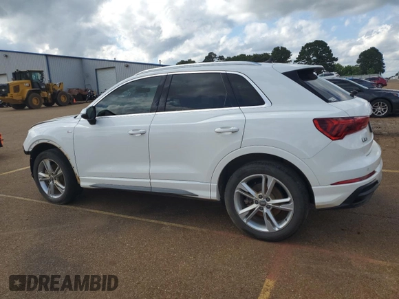 2020 Audi Q3 S line Premium with VIN WA1DECF32L1104309, listed as a Copart auction lot 57162424 with 68,523 mi miles and Salvage title. Bid and sale history available at DreamBid. Image 2.
