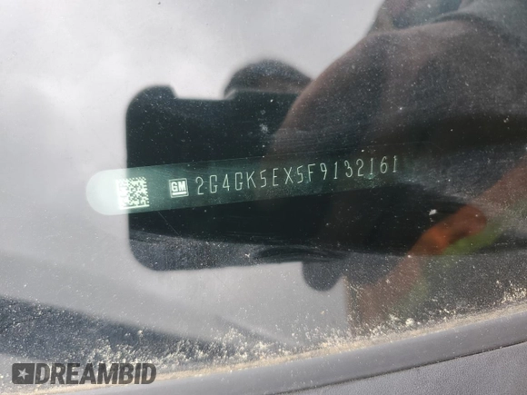 2015 Buick Regal with VIN 2G4GK5EX5F9132161, listed as a Copart auction lot 58728985 with 65,370 mi miles and Salvage title. Bid and sale history available at DreamBid. Image 12.