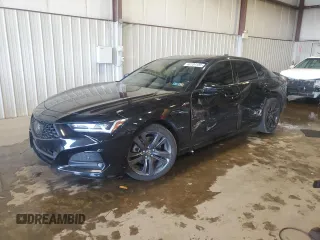 2021 Acura TLX w/A-Spec Package with VIN 19UUB5F53MA006453, listed as a Copart auction lot 60204185 with 34,715 mi miles and Salvage title. Bid and sale history available at DreamBid. Image 1.