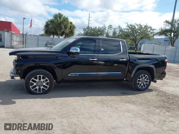 2024 Toyota Tundra 1794 Edition with VIN 5TFMA5DB2RX173868, listed as a IAAI auction lot 41149470 with 11,391 mi miles and . Bid and sale history available at DreamBid. Image 15.